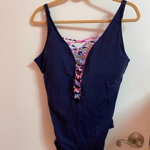 Lilly Pulitzer Isle lattice one-piece swimsuit